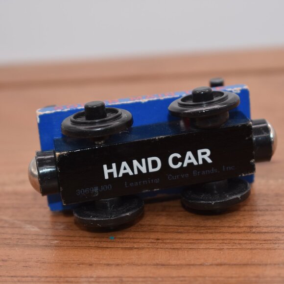 Sodor Main Line Hand Car Dark Blue Learning Curve Thomas & Friends Wooden Trains - Picture 5 of 5